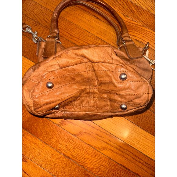 Liebeskind Berlin Gina Handbag Brown Pebbled Leather Top Handle Crossbody Bag - Picture 4 of 9